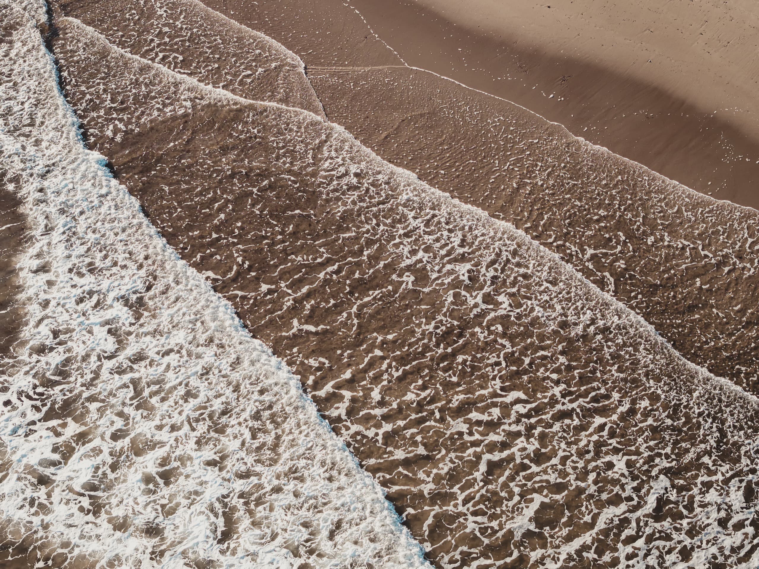 Coastline from above, where the stones are gathered